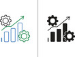 © noorsisters - Business growth and progress icon  with gears and  graphs
