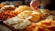 © MKS - A delectable array of snack items—chips, crackers, nuts—making an excellent choice for parties or casual get‑togethers