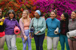 © Sabrina - Happy group of multiracial women with different body having fun together after yoga class - Multi generational female circle, wellness and sport concept
