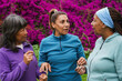 © Sabrina - Multiracial elderly women talking together after yoga class at city park - Senior friends, sport and active lifestyle concept