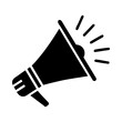 © Ram - Loudspeaker announcement marketing megaphone communication bullhorn promotion silhouette vector illustration