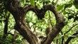 © Babb - Heart-shaped tree branches frame lush greenery