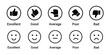 © Moin - Thumbs up down icons and smiley face ratings isolated on transparent background