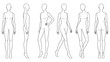 © NAZMA - Female fashion croquis set for clothing design and figure sketching