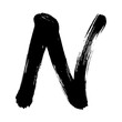 © designtomato - Organic and realistic calligraphy-style uppercase 'N', alpha channel