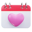 © fyndertype - Calendar Love Heart Event 3D Illustrations