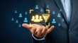 © Orawan - Sales Funnel, Customer Acquisition, Target Audience, Lead Generation, Marketing Strategy, Business Growth, CRM showing a businessman using digital interface for customer targeting.