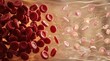 © MMerellinn - Healthy red blood cells versus pale, misshapen erythrocytes, depicting microcytic hypochromic iron deficiency anemia, a crucial blood disorder with significant health impacts