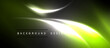 © antishock - Abstract background features flowing lines, vibrant green, yellow hues. Dark areas contrast bright curves, creating dynamic visual effect.