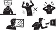 © Sileno - Frustrated people experiencing technical difficulties and computer errors
