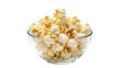 © Claudia - Isolated fluffy popcorn served in a clear glass bowl, a classic and tasty cinema snack