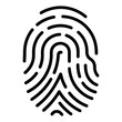 © ArobiBinte - minimalist black fingerprint icon for security and identity verification