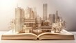 © mbell - Open Book with Architectural Sketch of a City