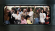 © Lustre Art Group  - Diverse group of passengers standing crowded inside subway train holding overhead rail in urban environment. Concept of daily commute, public transport, city lifestyle and rush hour crowd.