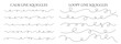 © Елена Сорокина - Cable squiggle long set with curvy abstract line, wavy thin curve drawing and loopy wire doodle for a squiggly divider. Vector illustration of a swirl sketch through hand wiggly decor, loop twist.