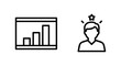 © MOSTPARVIN - Executive dashboard and ceo panel icons: growth chart, performance, leader, success, strategy, analysis, business metrics, reporting