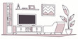 © Mamun - A cozy living room with a large television and a comfortable chaise lounge