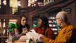 © DC Studio - Actors group in library prepare for a dramatic theatre role play, focused on dialogue memorization and script study. People working on delivering the best classic drama performance.