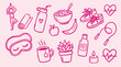 © fusiangkara - Healthy Lifestyle Elements Hand Drawn Doodle Icons Set