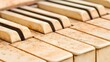 © Supatinee - Close-Up of Aged Piano Keys with Dust and Wear Showing History and Charm