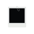 © Pixiphix - Blank Instant Photo Frame with Paper Clip. Retro Polaroid Style Memory Template Illustration