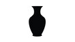 © Md - Elegant black vase against a white background a striking silhouette