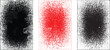 © miloje - Frame distorted grungy isolated layers . Design element for brochure, social media, posters, flyers. Overlay texture.Textured banner with Distress effect .Vector halftone dots . Screen print texture