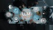 © InfiniteFlow - Diverse business meeting focused on large language models featuring technology icons and collaborative workspace with people brainstorming ideas effectively Gluon.