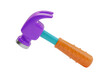 © graphicmount - A colorful plastic toy hammer with a vibrant purple head a teal neck and a textured orange handle