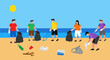© Lemah - People cleaning up beach trash 2.