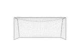 Wireframe of a rectangular soccer goal net structure isolated on transparent background