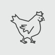 © Shsmim - A stylized black and white illustration of a rooster standing on one leg