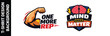 © Akter - One more rep and mind over matter bodybuilding stickers for fitness shirts