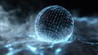 © sup - Abstract digital sphere with transparent bg