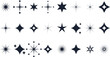 © Suraj Das - Minimalist Black Sparkling Star and Twinkle Vector Icon Set Collection