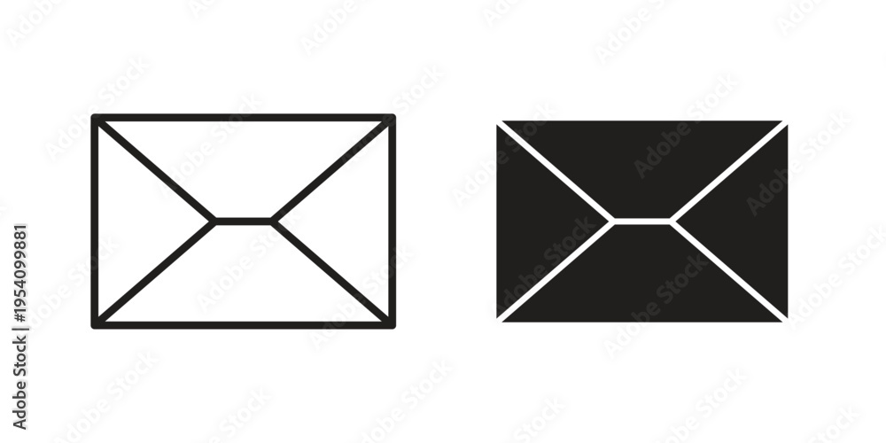 Email icon logo vector. Set of line icons. flat designs Stock Vector ...
