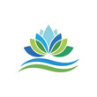 © Golden Focus - Stylized Lotus Flower Logo Design Element.