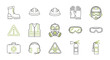 © Dieke - Collection of Personal Protective Equipment Icons for Safety and Workplace Hazard Awareness.