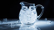 © AI   NEX GEN - Crystal Clear Pitcher Filled with Ice Cubes