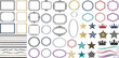 © golden - Vector collection of elegant frames, ornamental borders, classic stars, and ornate crowns, ideal for adding vintage charm and sophisticated embellishment to design projects