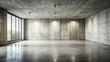 © chokdeelaw - A panoramic view of a room with an old concrete wall background and an empty floor, showcasing the vast space and architectural details , room, empty floor