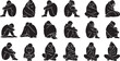 © DesignRacing - Collection of sad people sitting alone in various poses