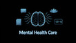 © Sohail - Mental Health Care: This image encapsulates the essence of mental health care, featuring a stylized brain at the center. It's surrounded by associated icons, suggesting various aspects of care.