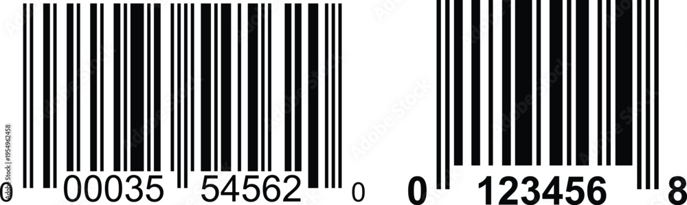 Retail product barcode vector, simple linear illustration, scalable ...