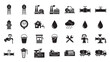 © Abdullah - Comprehensive icons depicting various aspects of water infrastructure and management