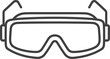 © Abbas - Safety goggles icon represents protective eyewear essential for laboratory work and industrial environments.