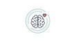© Hadi - Brain with heart symbol inside circle.