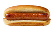 © Martina - Isolated classic American grilled hot dog in a toasted bun, ready for delicious condiments