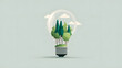 © Novita - Eco light bulb with plant inside