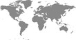 © THANKYOU - Gray vector world map on white background, global illustration